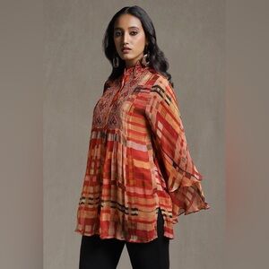 Ritu Kumar Multicolor Beaded Kurti Size Small NEW